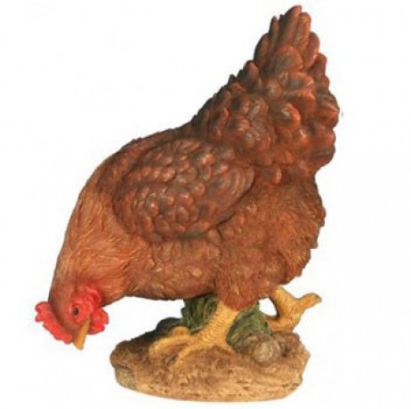 POULE PICORANT PM MARRON 26CM POULE PICORANT PM MARRON 26CM