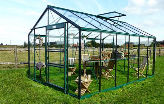 serre de jardin en verre trempé