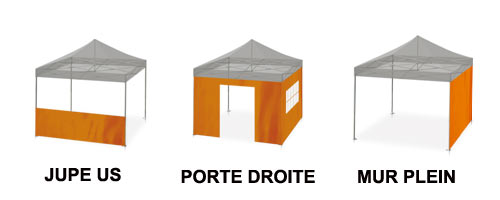 ouverture tente pliante - 3 formats