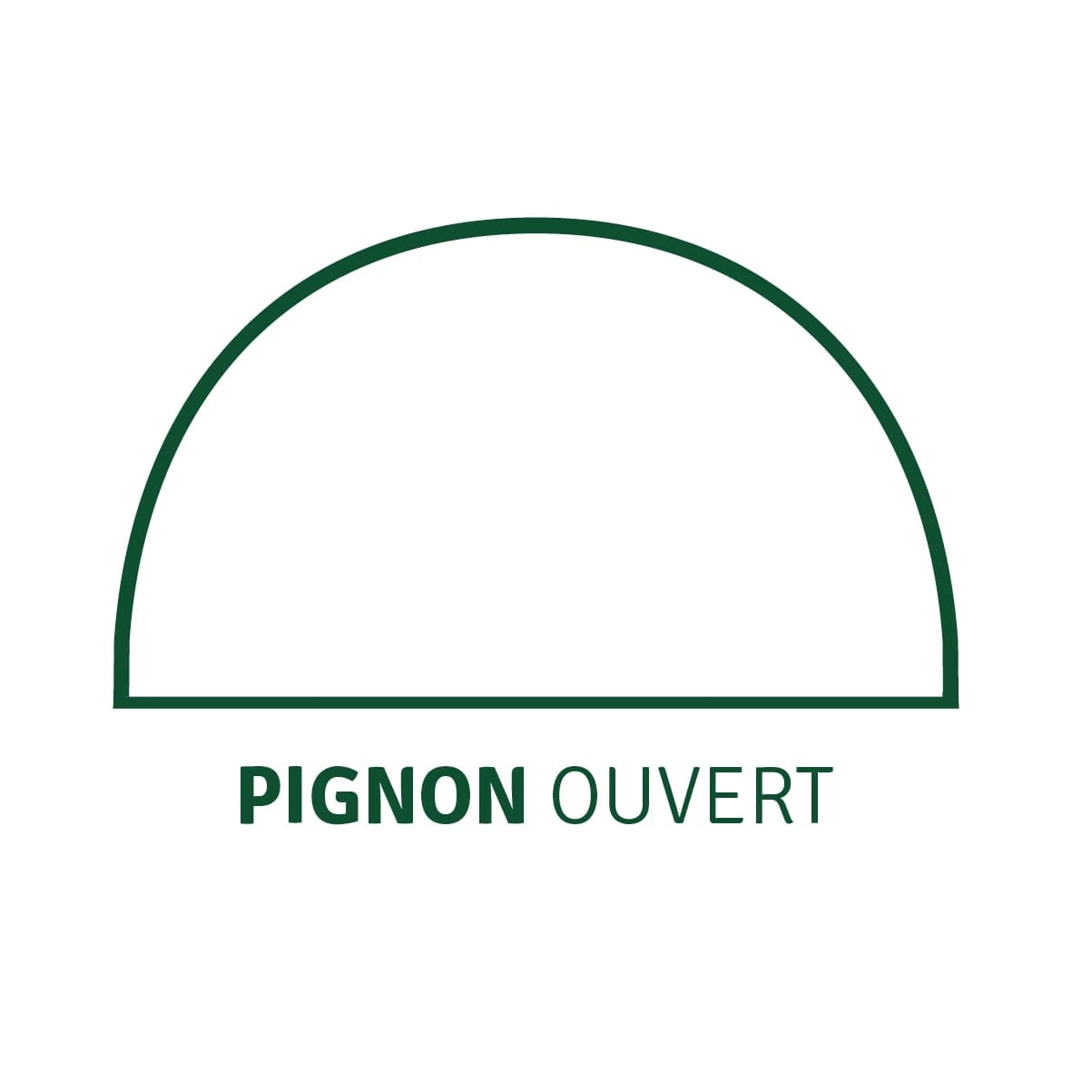 pignon d'abri largeur 8m